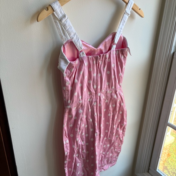 Pink Polka Dot Pinup Dress - Picture 4 of 4